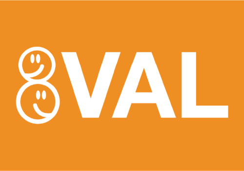 VAL Logo - orange back
